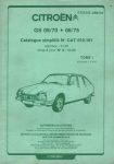 Citroen GS 09/70 - 06/75  catalogue simplifie No CAT 010.181