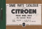 Spare Parts Catalogue Citroen 6 cylinder model