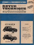 Revue Technique automobile - Citroen 7-11-11D  15 Six et 15  six H  Tous Models 1934 - 57